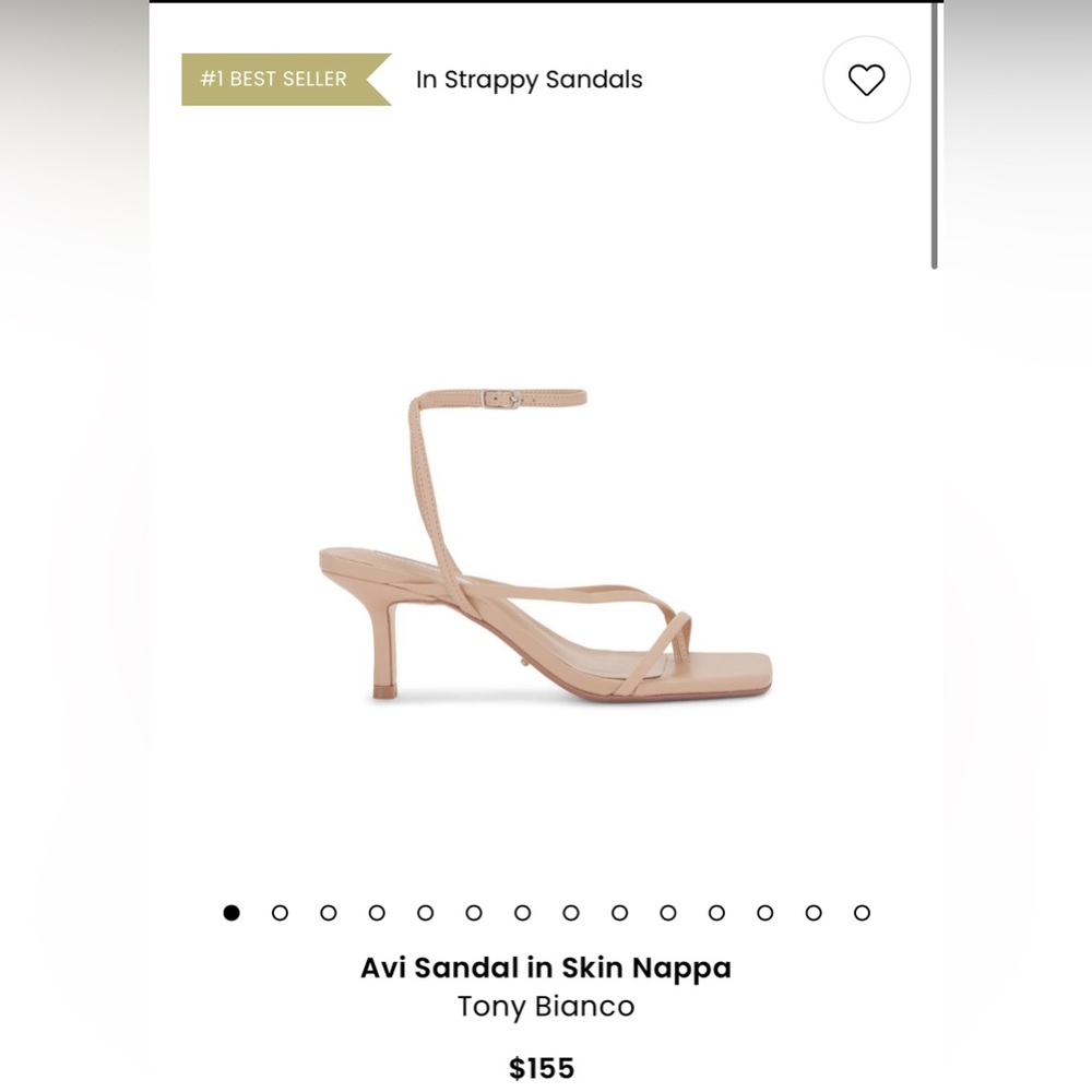 Tony Bianco, Avi Sandal in Skin Nappa, Size 7